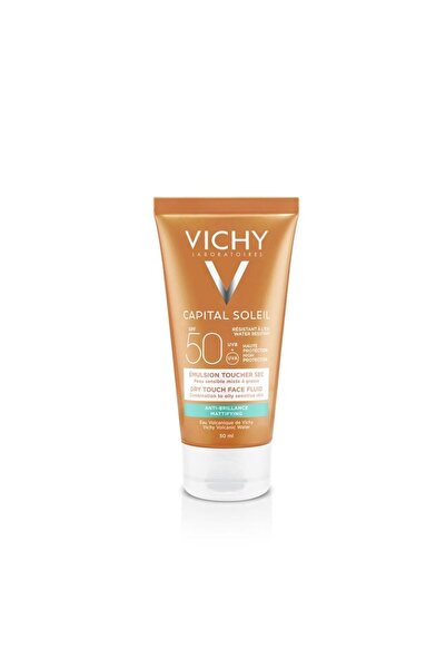 Vichy Mattifying Face Fluid Dry Touch - Parlama karşıtı yüksek korumalı güneş koruyucu yüz kremi SPF 50