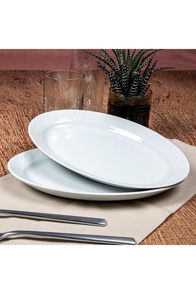Güral Porselen Spring Branch 2 Pieces 25 Cm Boat Plate