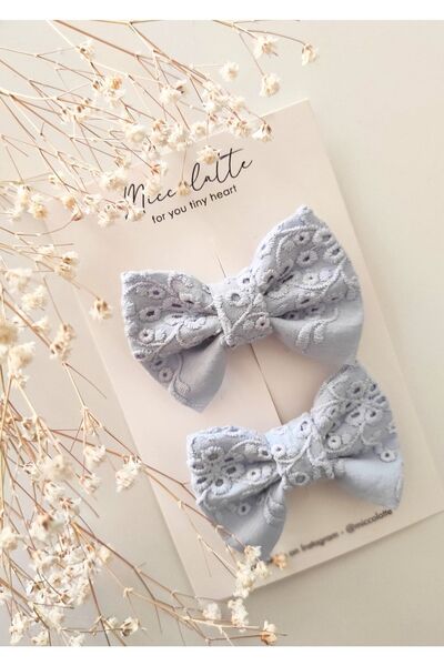Miccolatte Набір затискачів для волосся з бантиком для дівчаток (2 шт.)