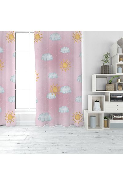 EVSEHOMES Solar Cloud Digital Printing Single Wing Background Curtain
