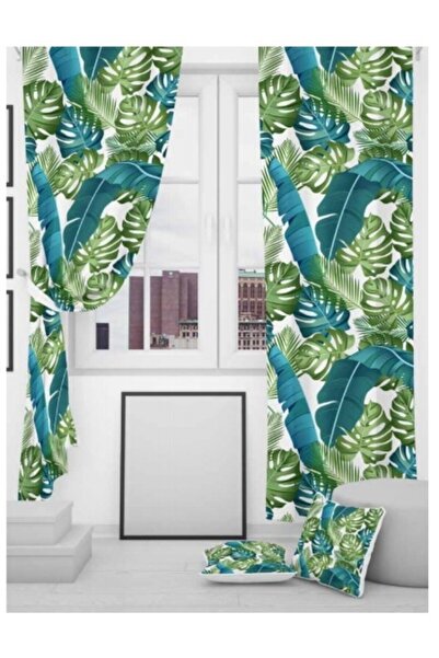 EVSEHOMES Cortina de fundal pentru bucătărie cu frunze verzi