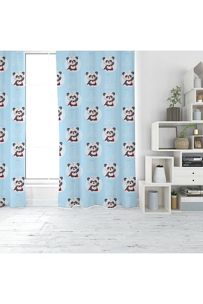 EVSEHOMES MULTI HERO PANDA DIGITAL PRINTING SINGLE WING PHONE CURTAIN