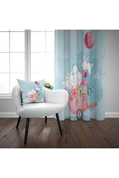 EVSEHOMES Симпатичні кролики Дитяча кімната Однокрила штора Ef953