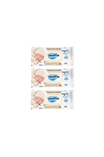 Molfix Isotonic Water Towel Wipes Newborn 50x3pcs