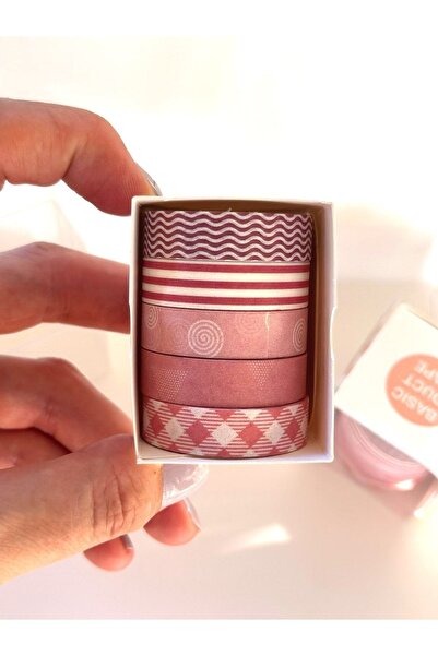 Padme studio 5'li Mini Desenli Dekoratif Kağıt Bant - Hypnose