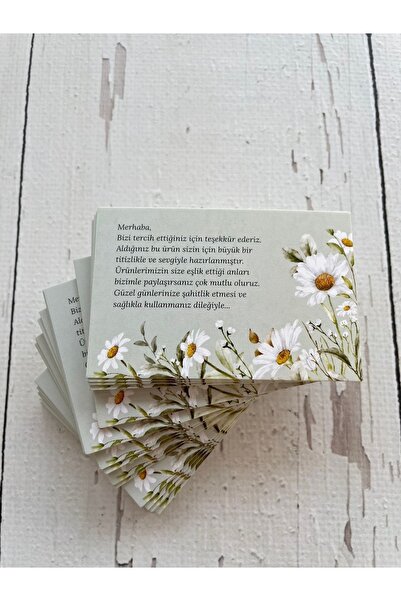 eylülün etiket fabrikası Teşekkür / Not Kartı 8,2-5 Cm. - 30 Adet