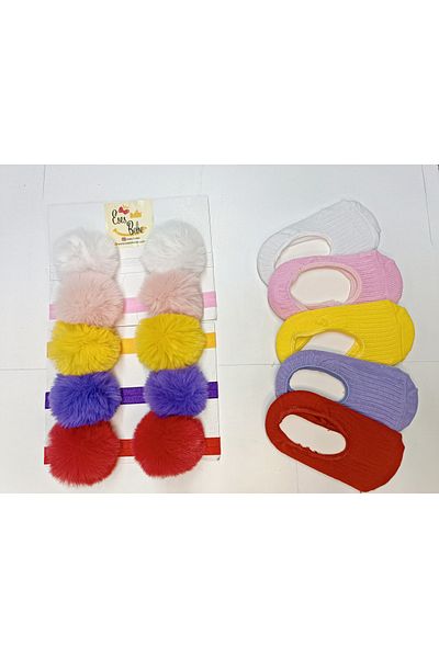ESES BEBE Simple Ballerina and Bandana Socks Set for Baby Girl