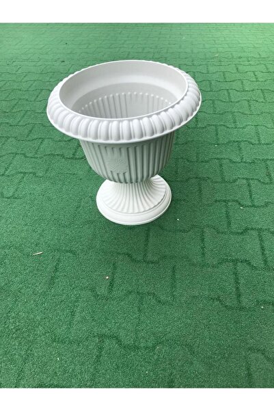 NESS AVM Büyük Boy Ayaklı Saksı 26 Lt Ayaklı Plastik Çiçek Saksısı Bej Rengi ...