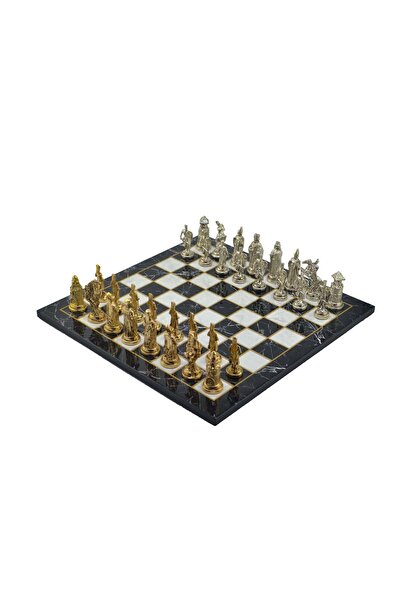 Gift Home Gifthome Metal Satranç Takımı/seti;büyük,osmanlı,parlak Taş Ve Düz ...