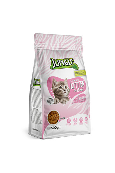 Jungle 500 GR KURU KEDİ MAMASI YAVRU TAVUKLU 8'Lİ