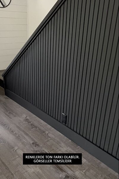 Genel Markalar Siyah Duvar Çıtası 1 Paket (50 ADET) 25 × 5 Cm Dekoratif Şerit...