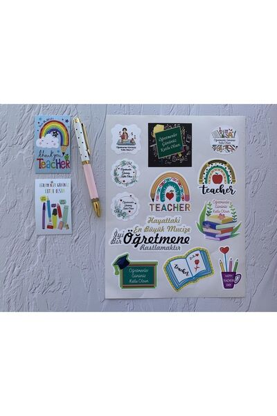 eylülün etiket fabrikası Set de autocolante și felicitări pentru Ziua Profeso...