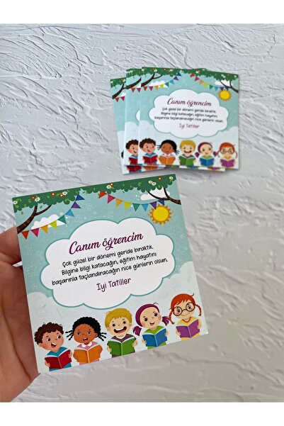 eylülün etiket fabrikası İyi Tatiller - Canım Öğrencim Temalı Hediye - Not - ...