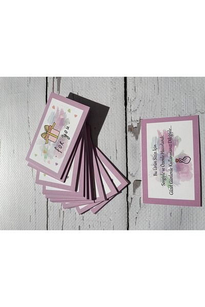 eylülün etiket fabrikası For You Θεματικό Σημείωμα - Ευχαριστία Κάρτα 8,2-5 εκ. - 30 Τεμάχια
