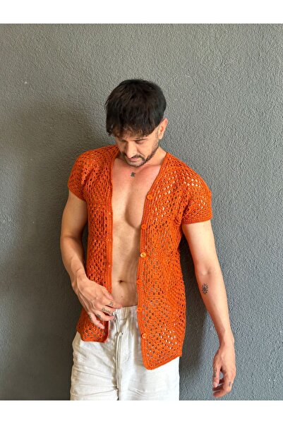 Gönülden Tasarım Чоловіча сорочка - ручний плетіння з візерунком