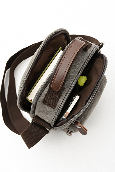 By Hakan eba-6250 kanvas askılı çanta omuz çantası postacı çantası GRİ