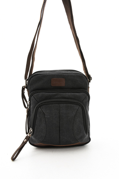 By Hakan eba-5067 Black Canvas Shoulder Bag - Messenger Bag with Strap