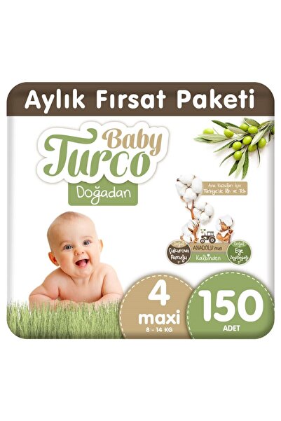 Baby Turco Doğadan 4 Numara Maxi 150 Adet