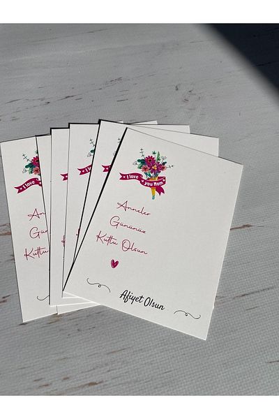 eylülün etiket fabrikası بطاقة قهوة بتصميم عيد الأم، قهوة تركية مفردة - 10 قطع