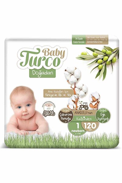 Baby Turco Doğadan Bebek Bezi 1 Numara 120 Adet