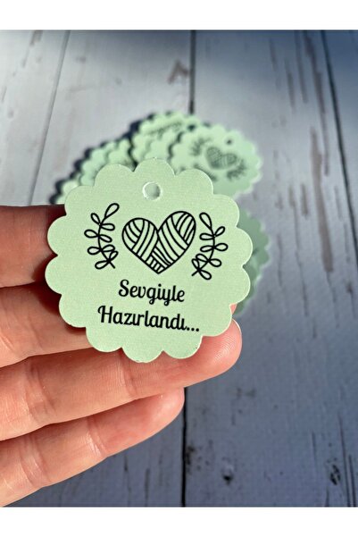 eylülün etiket fabrikası Pregătit cu dragoste Fundal verde autocolant neadezi...