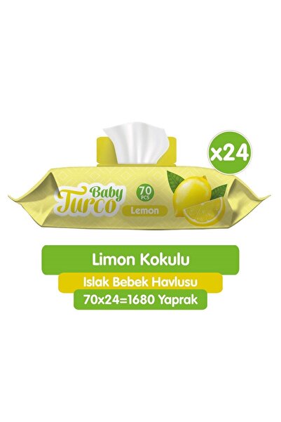 Baby Turco Limon Kokulu Islak Bebek Havlusu 24x70 Adet