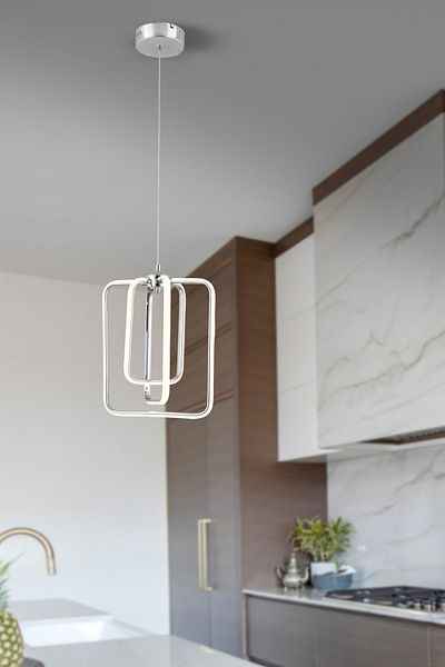 OSC HOME Modern LED Chandelier 3-Piece 3 Color Light Set - Living Room, Kitchen, Hallway