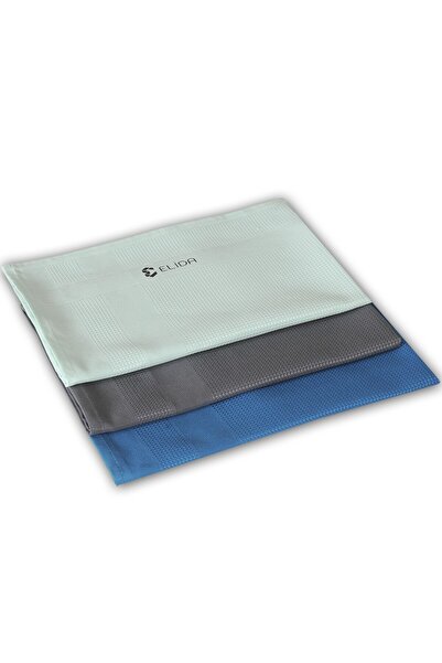 ELİDA CLEAN إليدا 3 قطع من القماش الزجاجي المصنوع من الألياف الدقيقة 60 × 40 سم