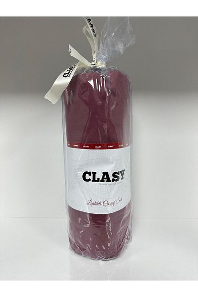 Clasy طقم ملاءات مرنة فردية من Ranforce - أحمر كلاريت عادي