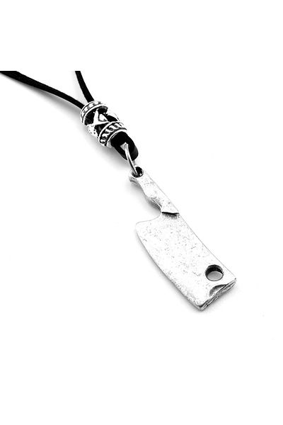 Solfera MasterChef Row Antiqued Metal Leather Men's Necklace - Q0892