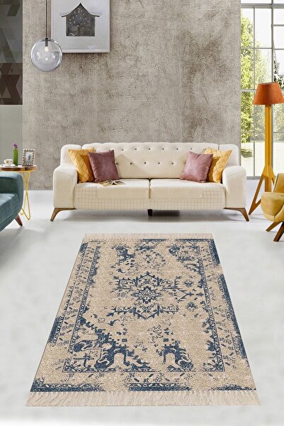 on the clouds Osmanlı Motifler Eskitme Desenli Dijital Baskı Yıkanabilir Kaym...