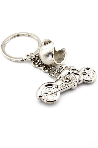 Solfera Harley KC125 Motor Metal Keychain - Motorcycle and Helmet Shaped
