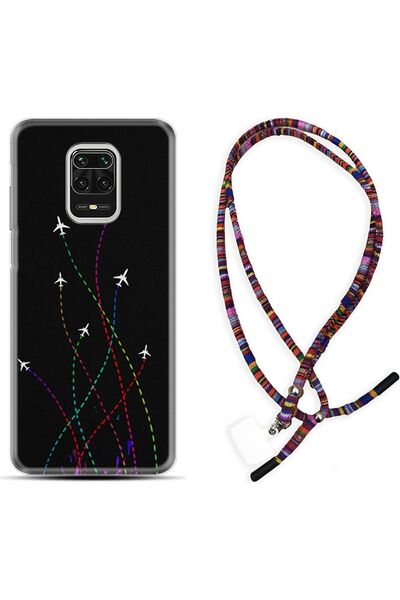 Kılıfland Xiaomi Redmi Note 9 Pro Kılıf Rasta Ipli Boyun Askılı Desenli Silik...
