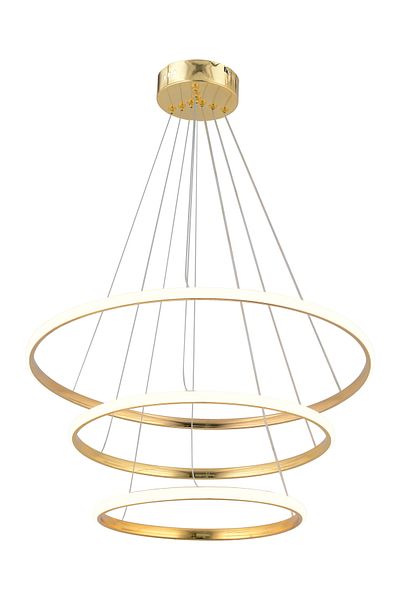 OSC HOME LED Modern Hale 3-Piece Ring Chandelier 3 Colors Workable Living Room, Kitchen, Hallway