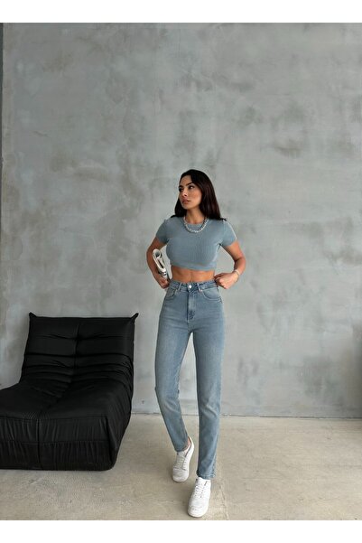 DENİKK Flexible Lycra Mom Comfort Jean - Denim Trousers