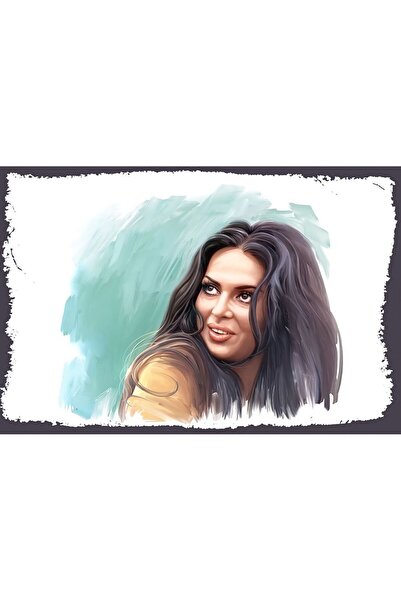 hediyeniburadabul Ρετρό ξύλινη αφίσα με θέμα το Yeşilçam