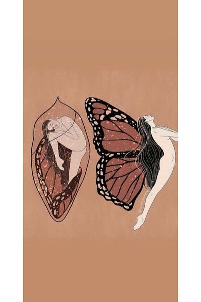 on the clouds Постелка за йога Winged Butterfly Girl, която може да се пере, неплъзгаща се основа, устойчива на петна, постелка за пилатес
