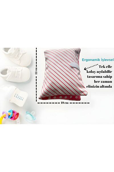 on the clouds Double Sided Patterned - Mother Baby Care Bag, Organizer with Diaper Opening and Changing Compartments