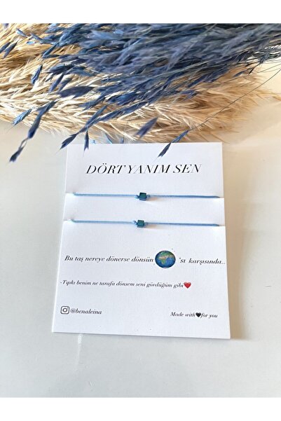 Ben Aleina Lover Bracelet Four Sides You Hematite Stone Natural Stone Blue