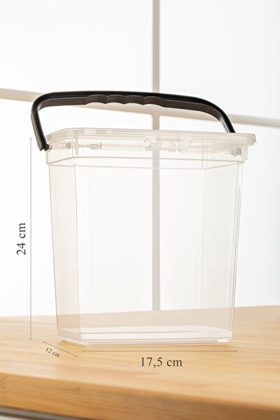 Meleni Home 4-Piece Flour and Pulses Container 6 Liters - Transparent Storage Container 2392Seri