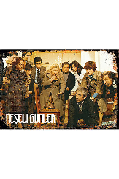 hediyeniburadabul Poster retro din lemn cu tematică Yeşilçam