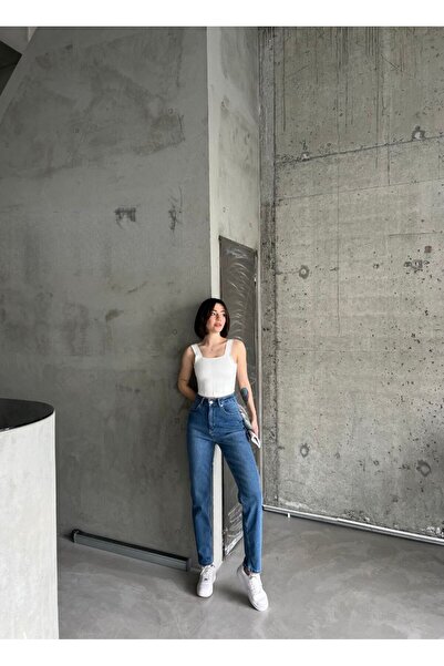 DENİKK Blugi flexibili din Lycra Trendy Mom - Pantaloni Confort din Denim