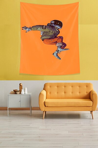on the clouds Astronaut Stain Resistant Fabric Wall Cover Wall Carpet Tapestry