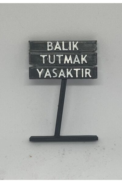 Akvaryum Dekorasyonu - Balık Tutmak Yasaktır Akvaryum Süsü