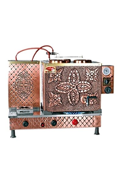 Osmanlı Hanedan Tiryaki 2 Demlikli Bakır Çay Ocağı Kazanı