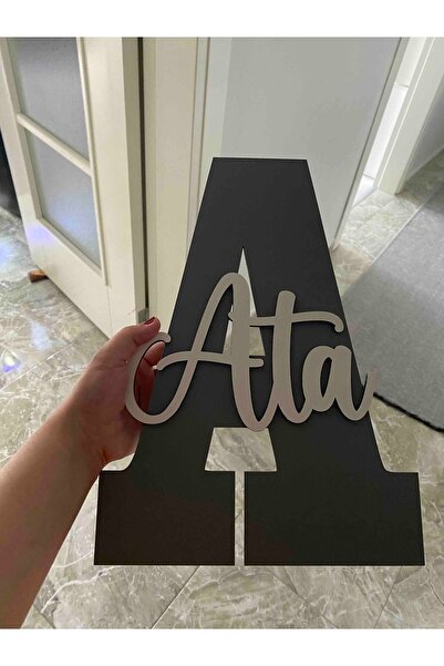 woodengifts ÇOCUK VE BEBEK ODASI HARF ÜZERİ İSİMLİ KAPI VE DUVAR KAPI SÜSÜ PA...