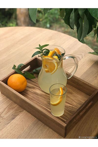 Esci Design Wooden Tray - Premium Quality Tray - Natural Wood Presentation Tray - Tea Tray - Retro Tray