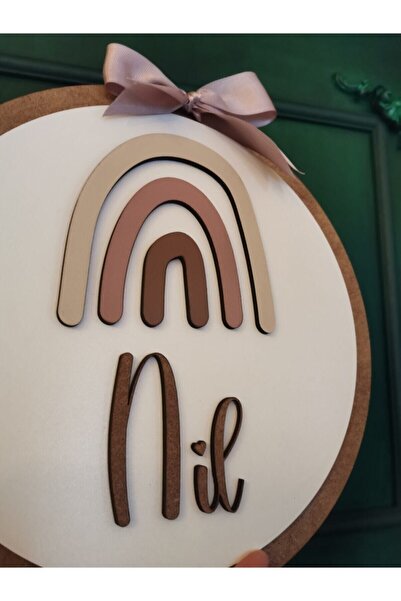 woodengifts ÇOCUK VE BEBEK ODASI HARF ÜZERİ İSİMLİ KAPI VE DUVAR KAPI SÜSÜ PA...