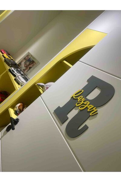 woodengifts ÇOCUK VE BEBEK ODASI HARF ÜZERİ İSİMLİ KAPI VE DUVAR KAPI SÜSÜ PANO İSİMLİK