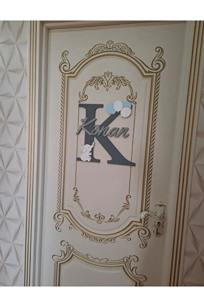 woodengifts ÇOCUK VE BEBEK ODASI HARF ÜZERİ İSİMLİ KAPI VE DUVAR KAPI SÜSÜ PANO İSİMLİK